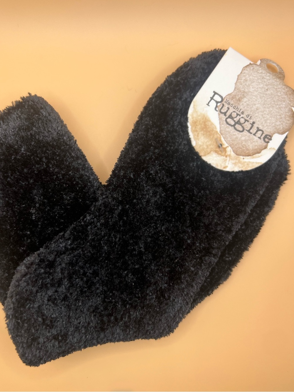 Macchia di Ruggine Cozy Black Socks One Size